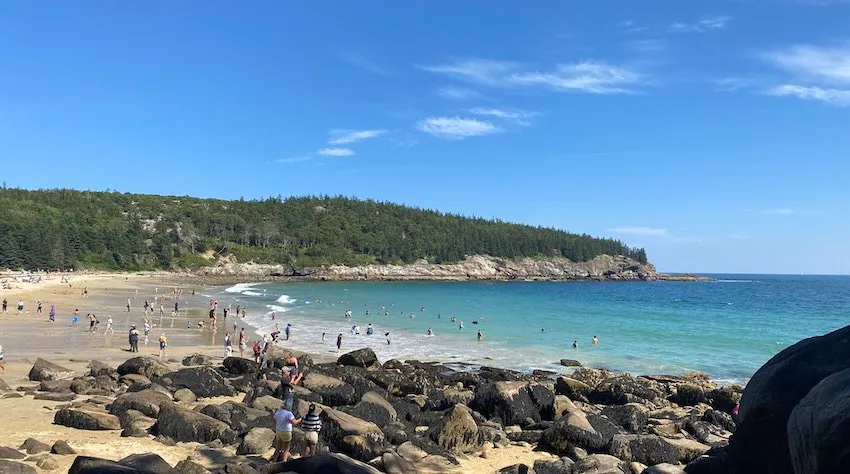 Sand Beach in summer