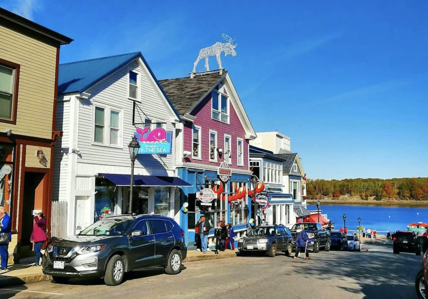 Main St is known for its trendy restaurants overlooking Frenchman Bay