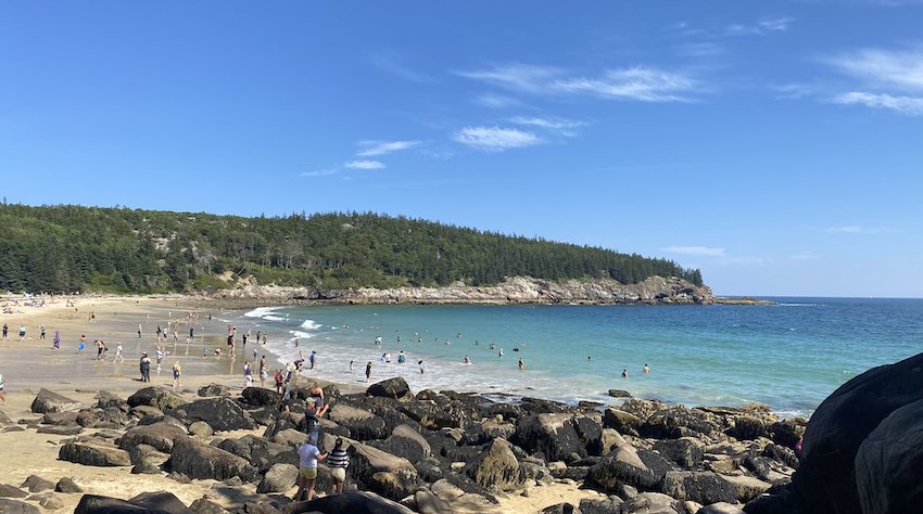 Sand Beach in summer