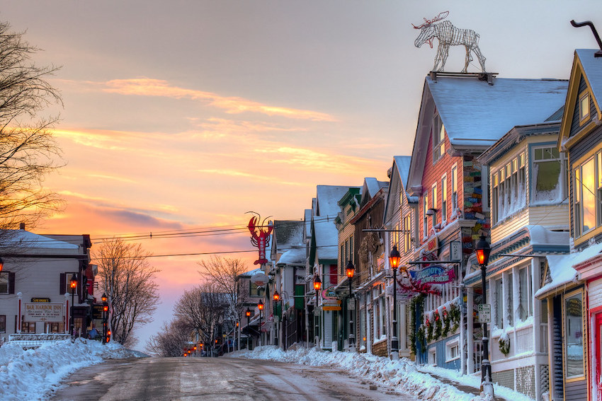 winter at Bar Harbor